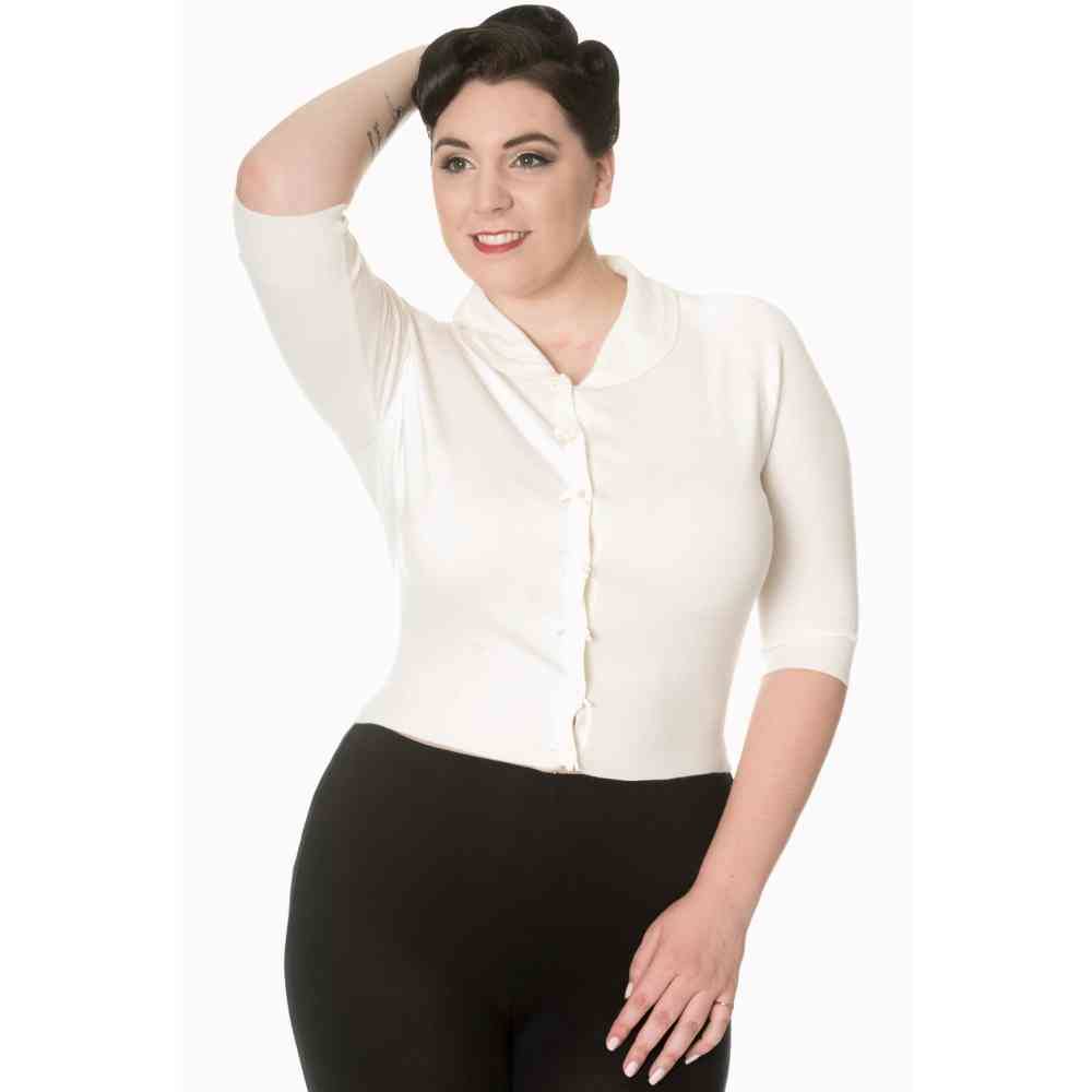 Dancing Days - April Cardigan - Blanc Product image